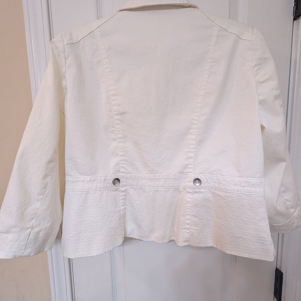 Cato White Lightweight Jacket With Button Details - image 7